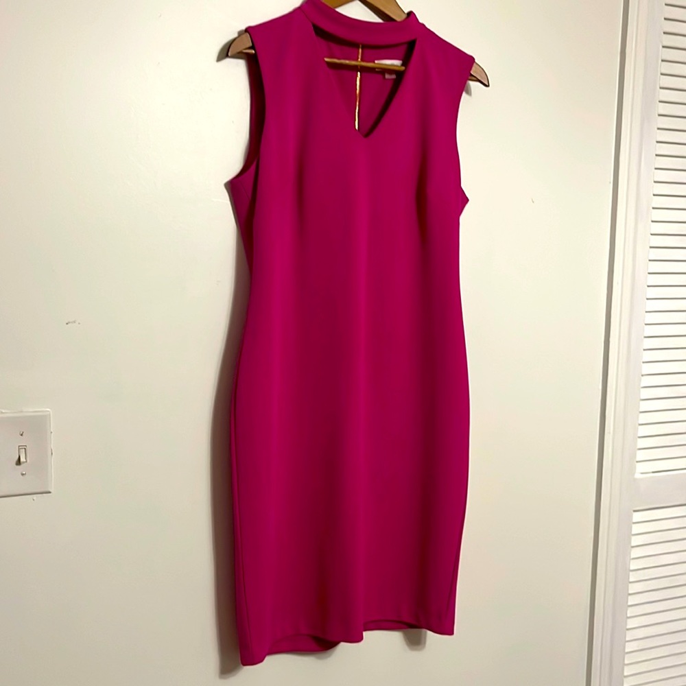 Calvin Klein Fuchsia Sleeveless Sheath Dress
